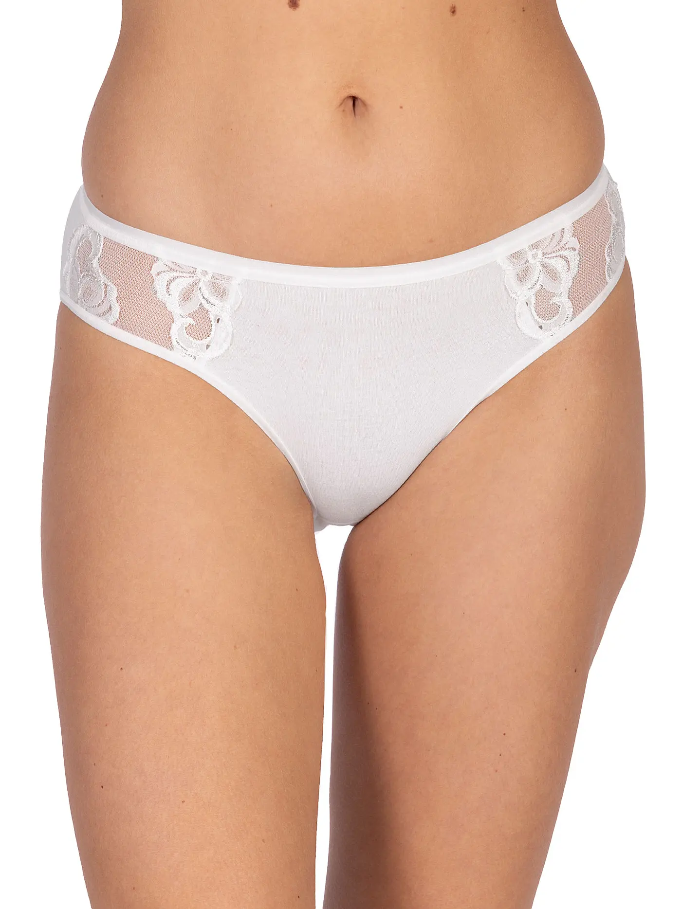 NINA VON C | Slip mit Spitze Weiss | 